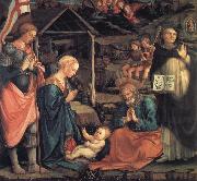 Fra Filippo Lippi The Adoration of the Infant Jesus with St George and St Vincent Ferrer oil painting